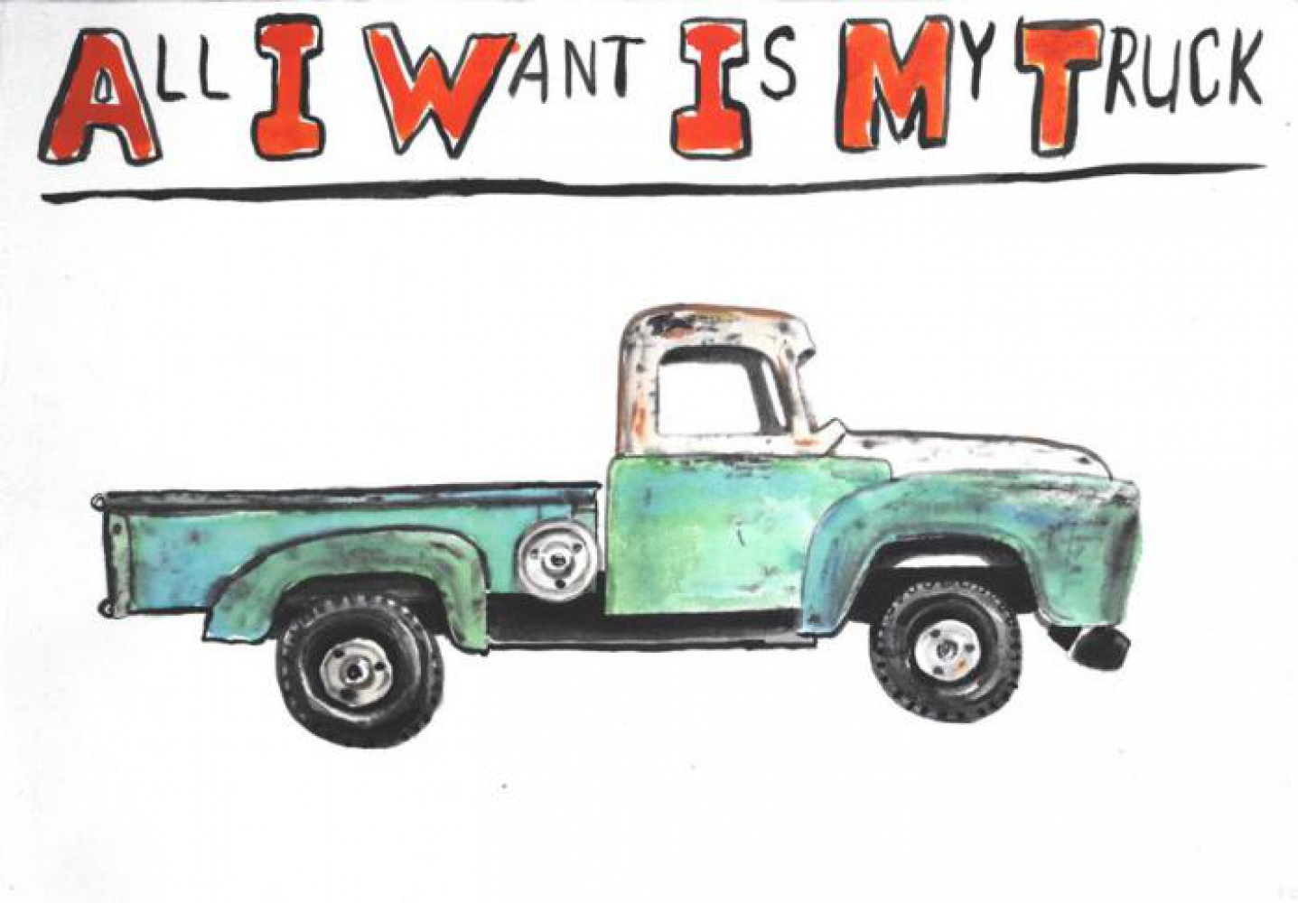 truck and words